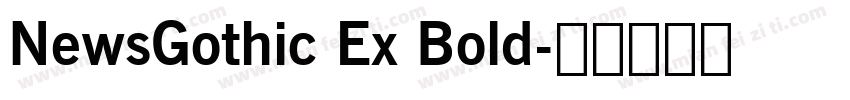 NewsGothic Ex Bold字体转换